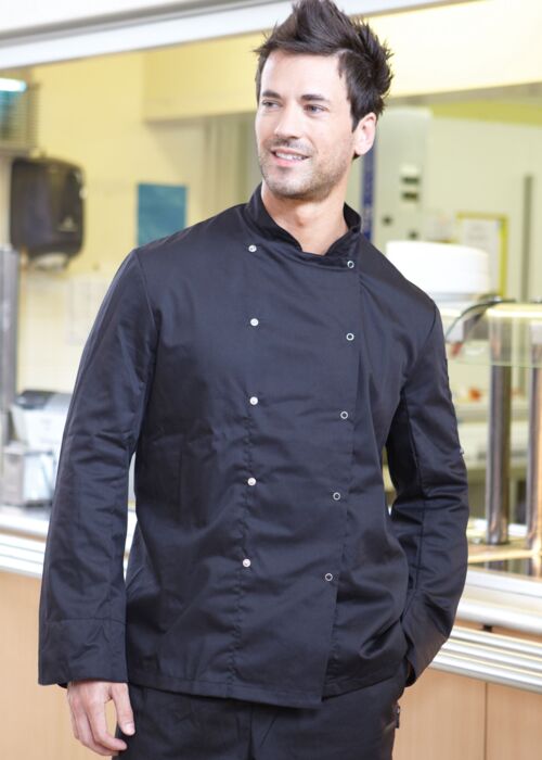 Long Sleeve Chef's Jacket (BK) Thumbnail