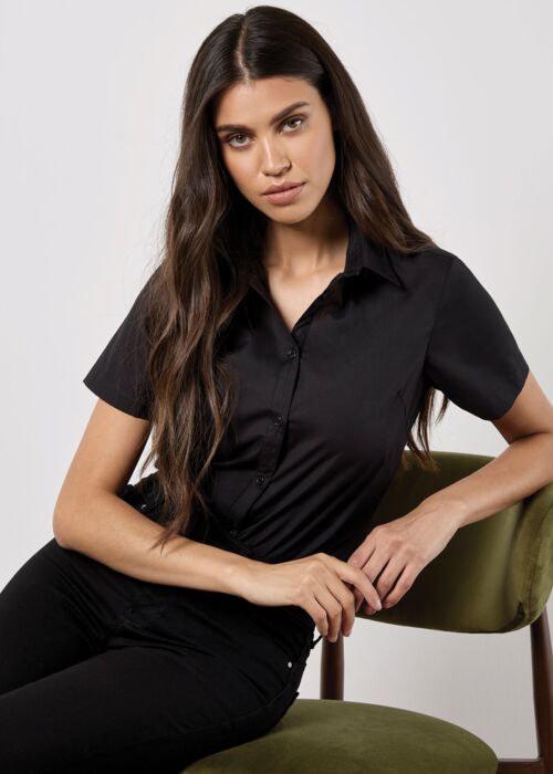 Tailored Fit Short Sleeve Poplin Shirt Thumbnail