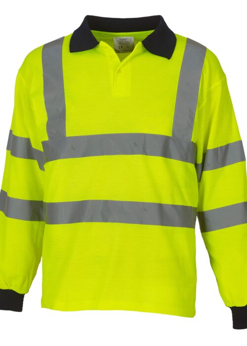 Hi-Vis Long Sleeve Polo Shirt Thumbnail
