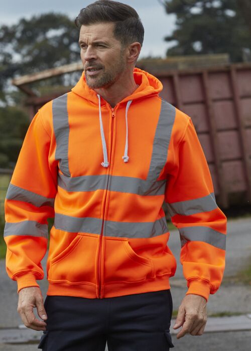 Hi-Vis Zipped Hoodie Thumbnail
